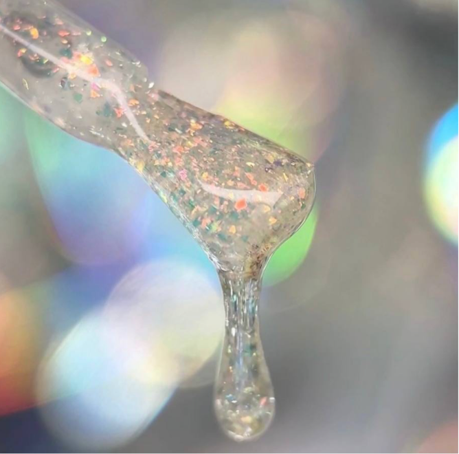 NAILSOFTHEDAY Party Top 09 – Glänzendes Top ohne Schwitzschicht mit holografischem Flakes-Effekt, 10 ml