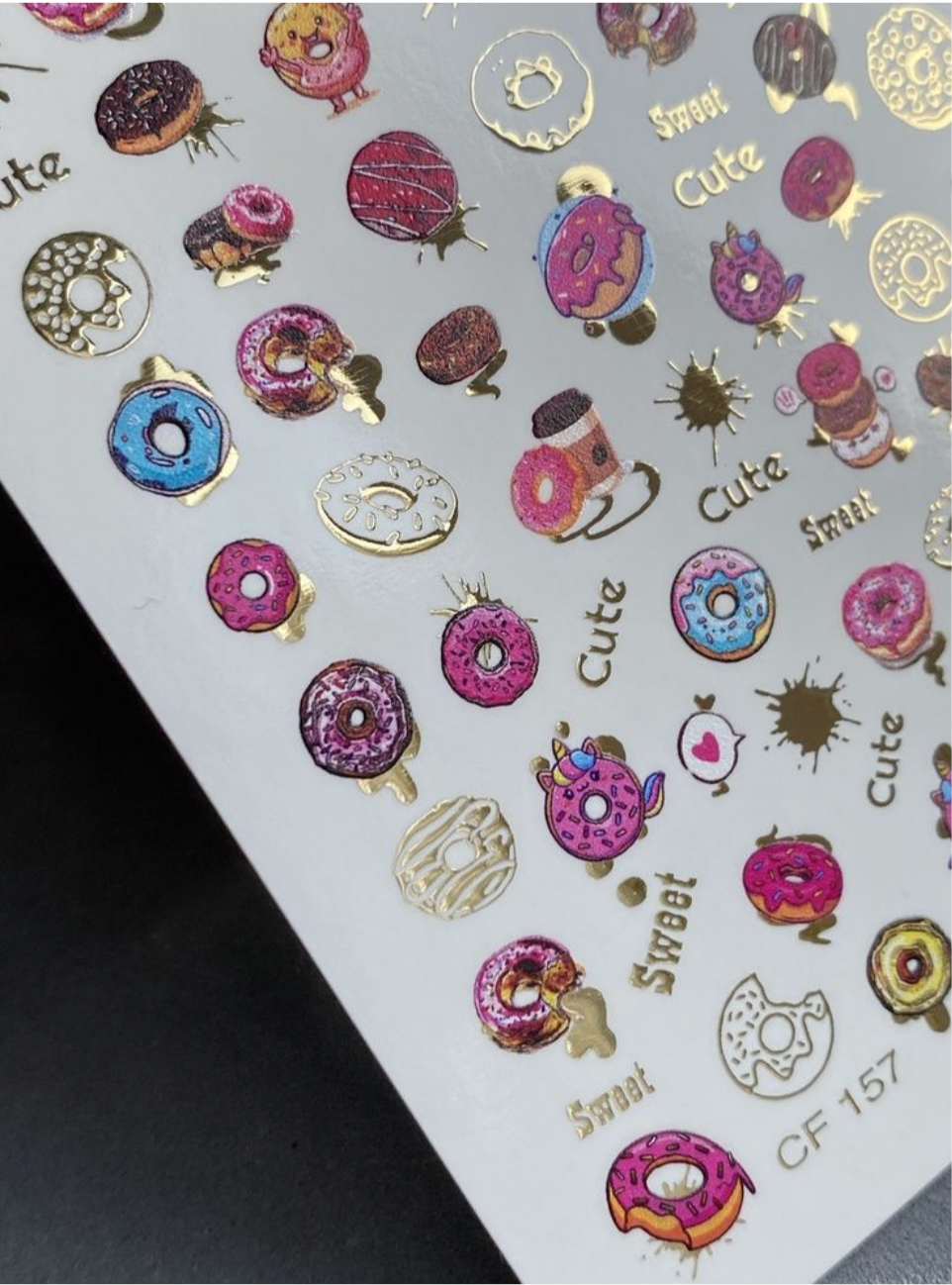 Slider-Design „Color and Foil 157“ – Donut worry, be cute