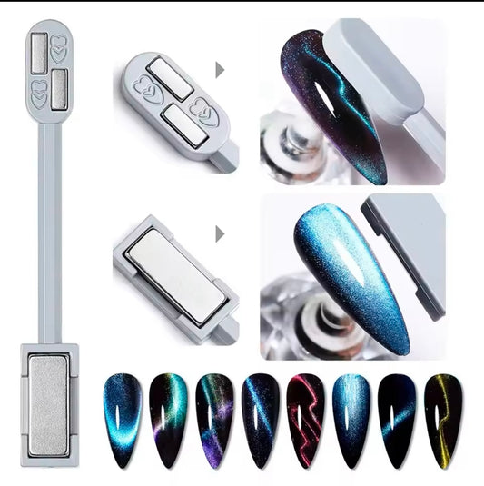 Doppelseitiges Magnetwerkzeug für “Katzenauge”-Effekt: Starker Magnet für 3D-Nageldesign