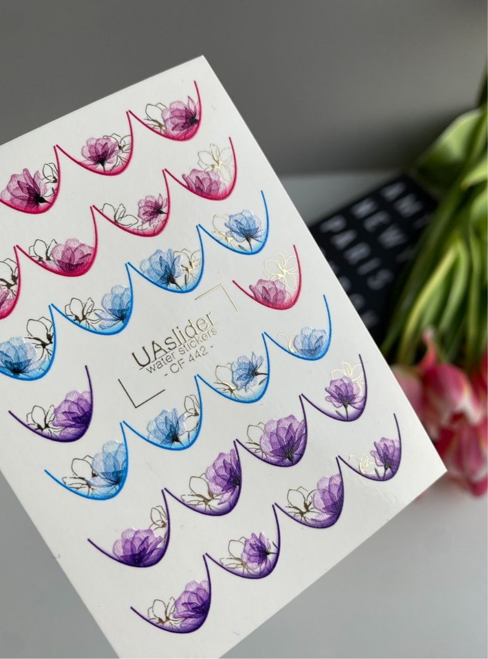 Slider-Design „Color and Foil 442“ – Farbverlauf mit Folienblüten