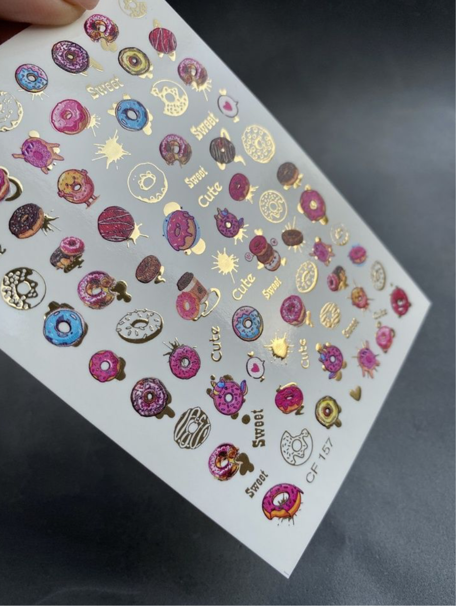 Slider-Design „Color and Foil 157“ – Donut worry, be cute