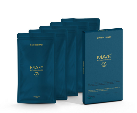 Invisible Mask – 5 Stück
Intensive Feuchtigkeit, verfeinerte Poren & glatte Haut dank Oligo-Hyaluronsäure, Kollagen & Probiotika. Hypoallergen und perfekt für empfindliche Haut.