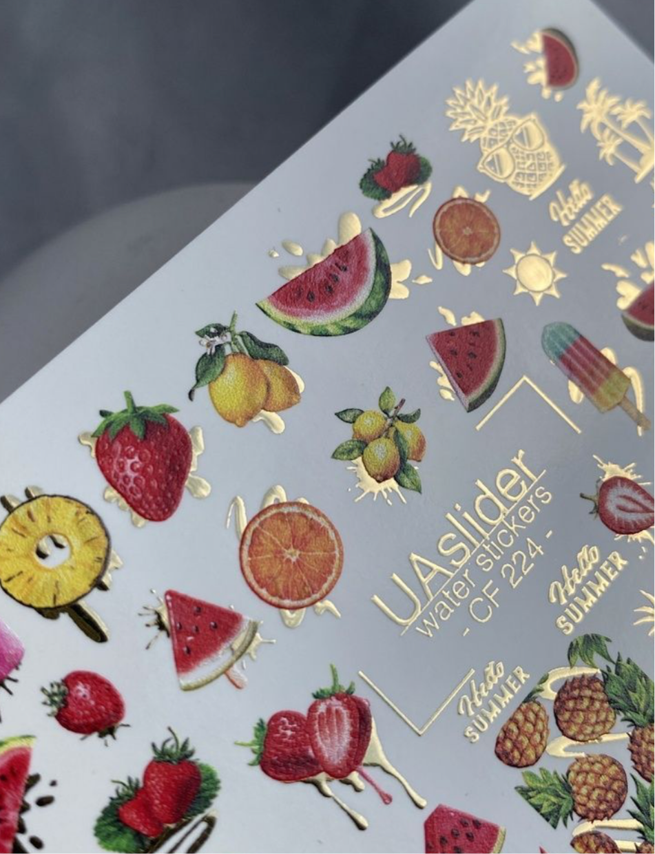 Slider-Design „Color and Foil 224“ – Sommer auf den Nägeln