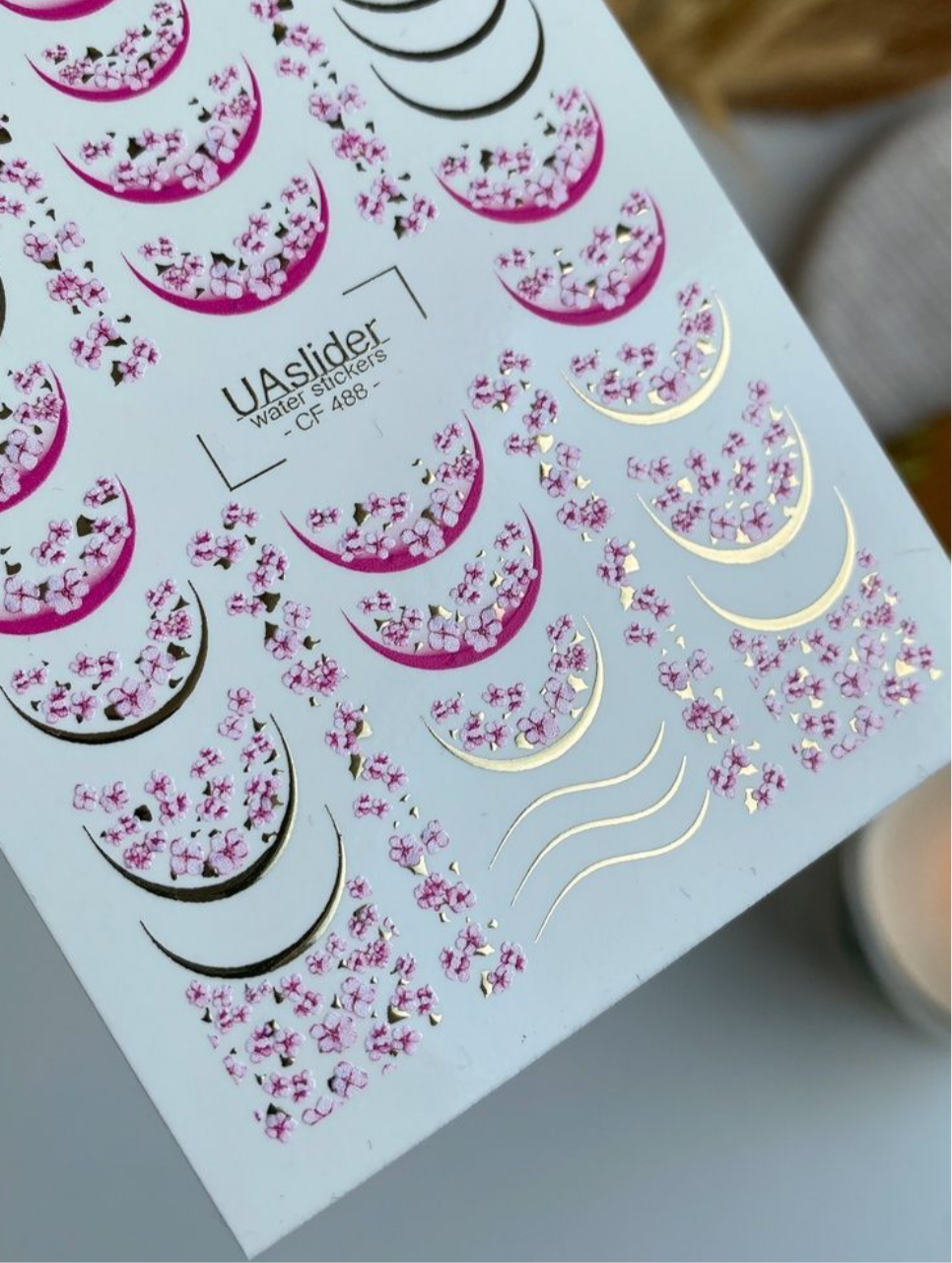 Color and Foil 488 – Pinke Blüten & Goldmonde