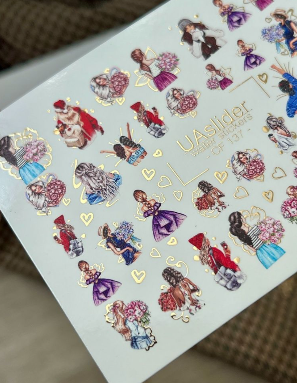 Slider-Design „Color and Foil 137“ – Fashion, Blumen & Freundinnen-Vibes