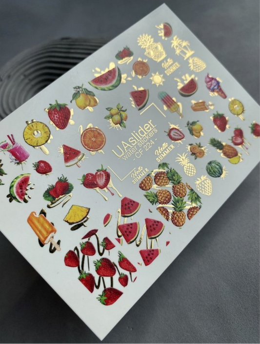 Slider-Design „Color and Foil 224“ – Sommer auf den Nägeln