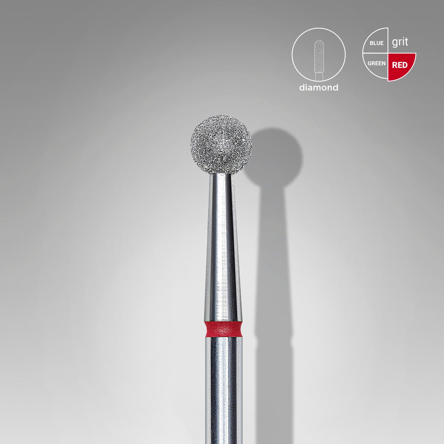 Diamantfräse "Kugel" rot, Durchmesser 4 mm