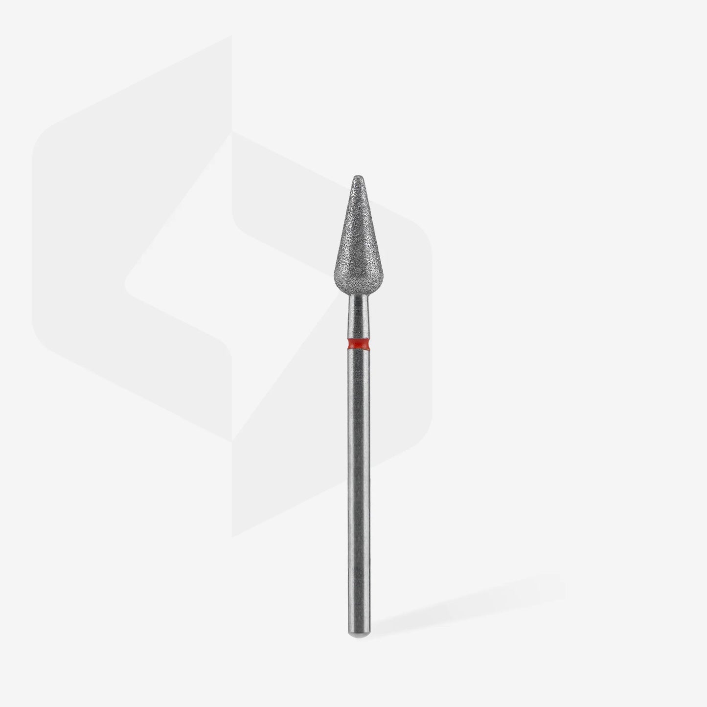 Diamant-Nagelfräser, spitze Birnenform, rot, EXPERT, Kopfdurchmesser 5 mm / Arbeitsbereich 12 mm.