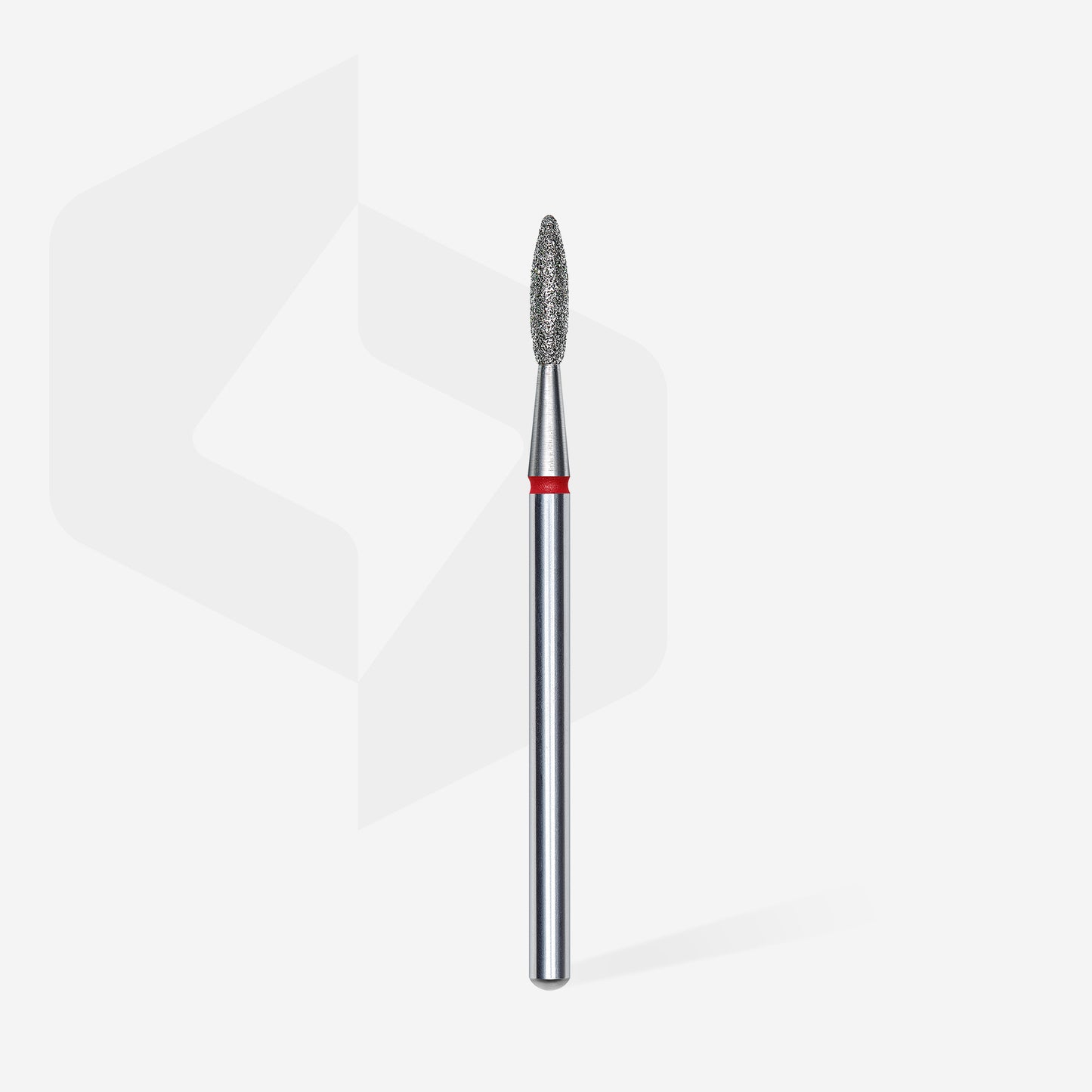Diamantfräse "Flamme" rot, Durchmesser 2.1 mm / Arbeitsteil 8 mm