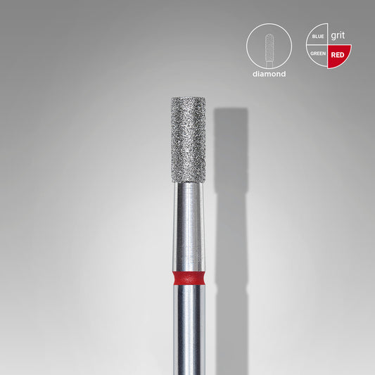 Diamantfräse "Zylinder" rot, Durchmesser 2.5 mm / Arbeitsteil 6 mm