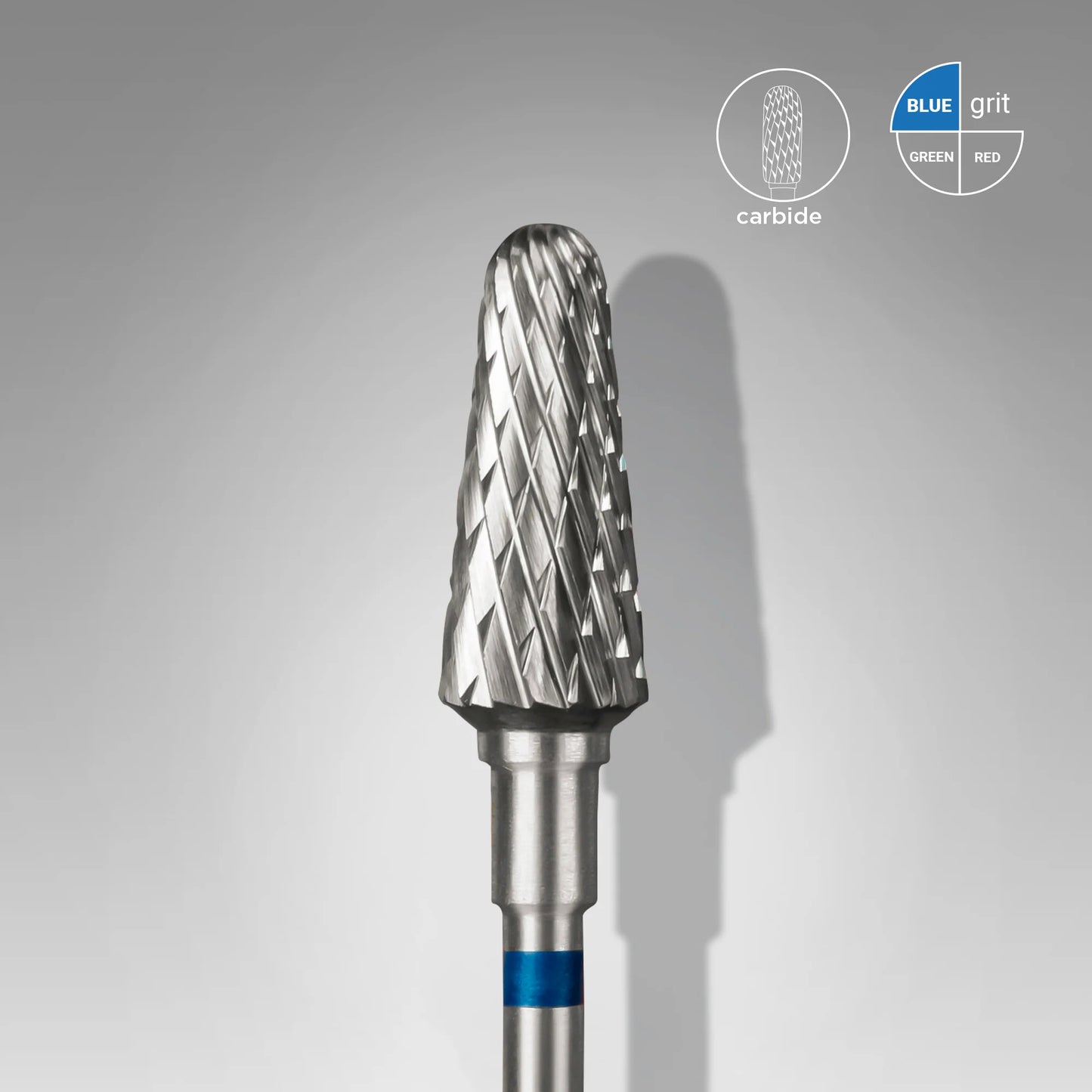 Hartmetallfräse "Kegelstumpf" blau, Durchmesser 6 mm / Arbeitsteil 14 mm