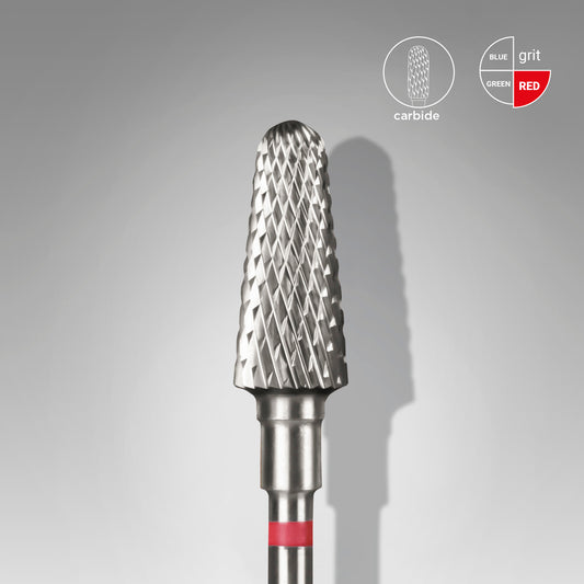 Hartmetallfräse "Kegelstumpf" rot, Durchmesser 6 mm / Arbeitsteil 14 mm
