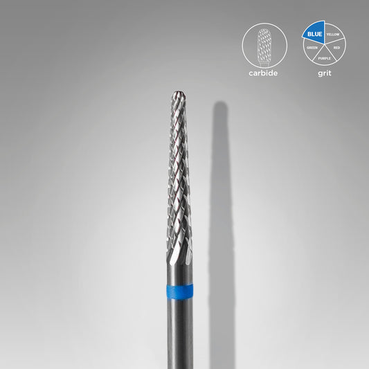 Hartmetallfräse "Kegel", blau, Durchmesser 2,3 mm / Arbeitsbereich 14 mm
