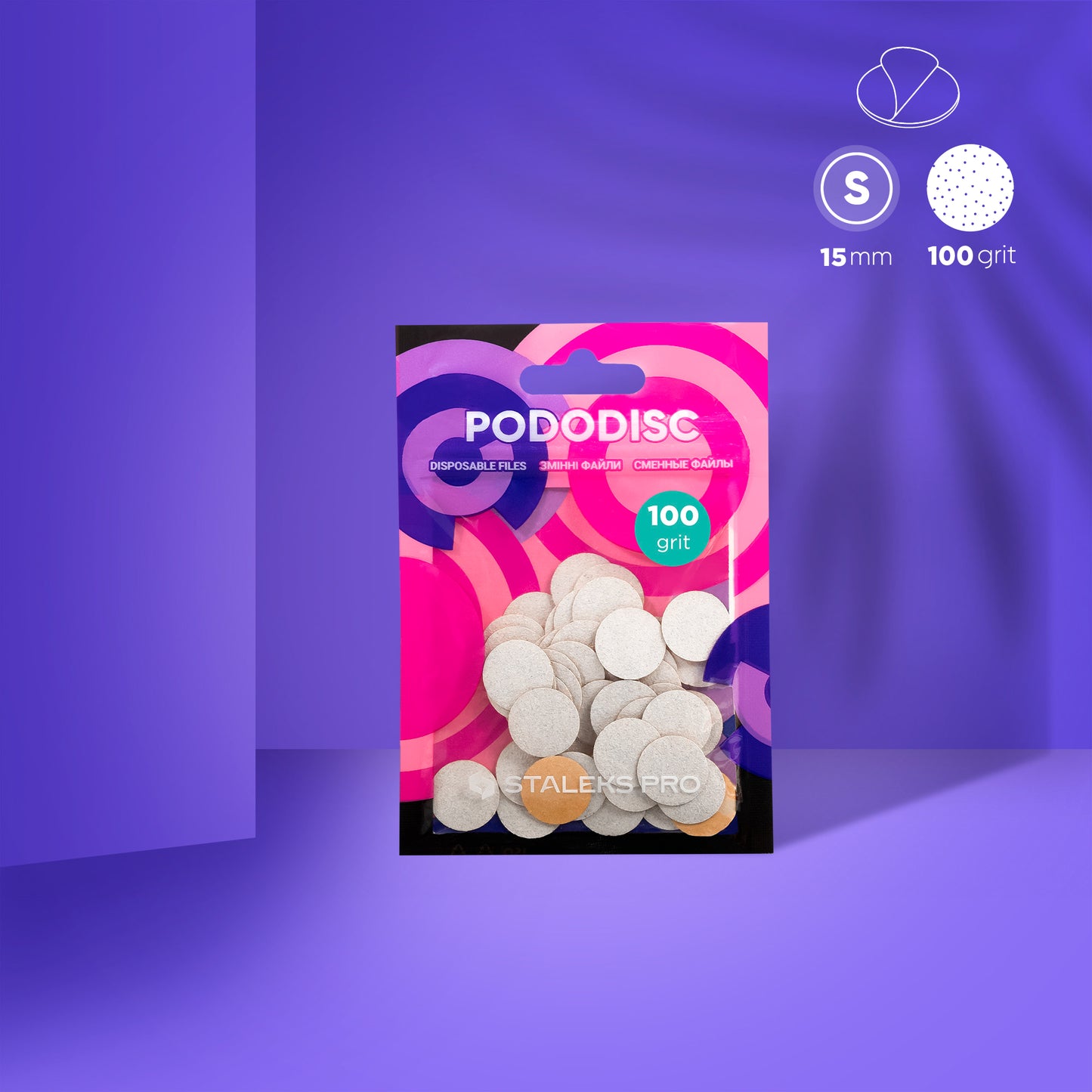 Ersatzfeilen für Pedikür-Scheibe PODODISC STALEKS PRO S (50 Stück)