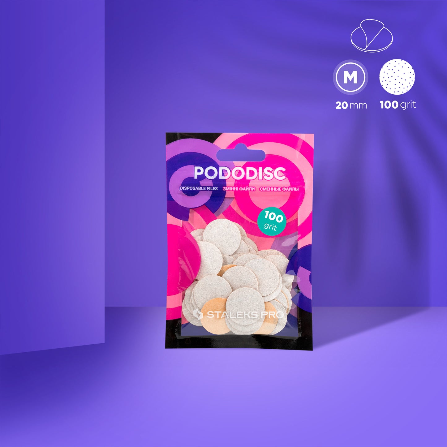 Ersatzfeilen für Pedikür-Scheibe PODODISC STALEKS PRO M (50 Stück)