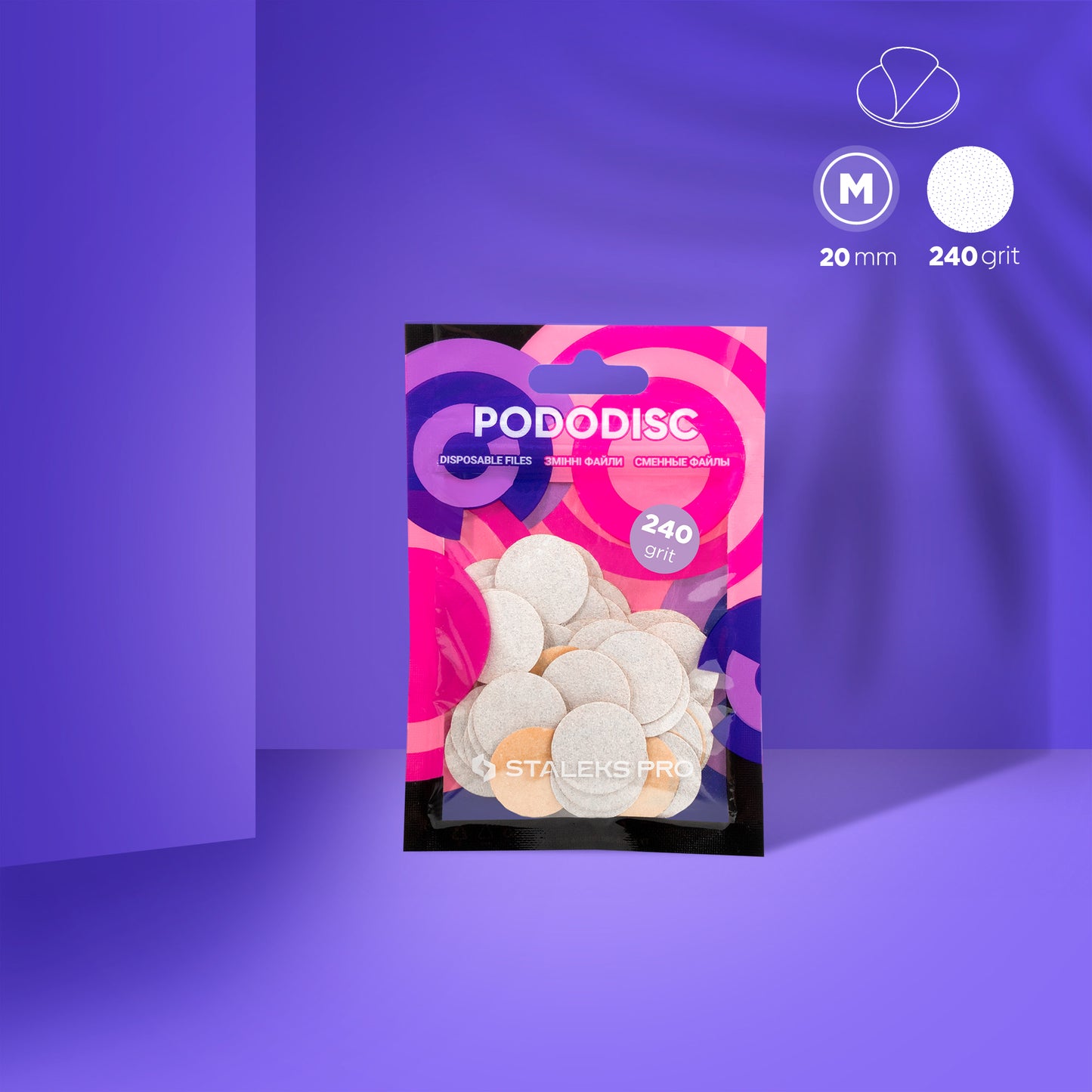 Ersatzfeilen für Pedikür-Scheibe PODODISC STALEKS PRO M (50 Stück)