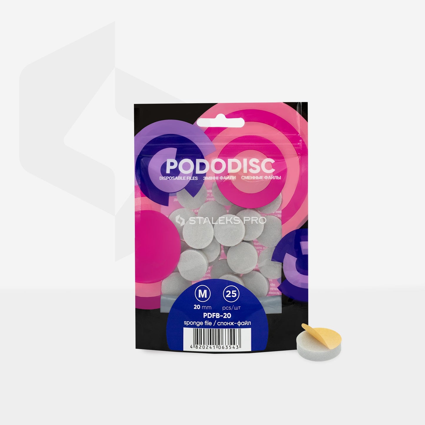 Einweg-Schwammfeile für Pedikürescheibe PODODISC STALEKS PRO M (25 Stück)