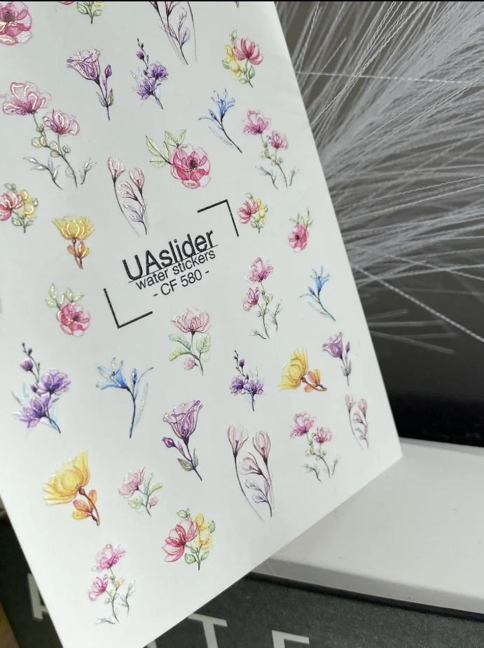 Slider-Design CF 580 | Wasser-Decals | Feine Linien & Moderne Akzente