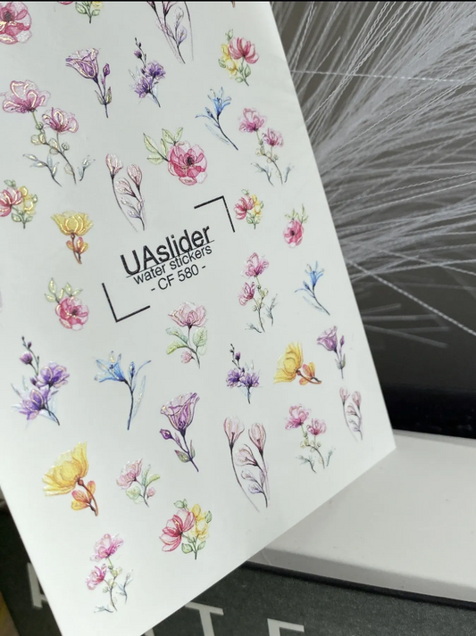 Slider-Design CF 580 | Wasser-Decals | Feine Linien & Moderne Akzente