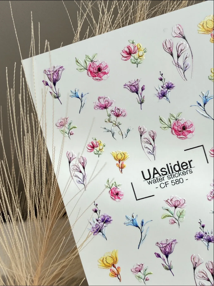 Slider-Design CF 580 | Wasser-Decals | Feine Linien & Moderne Akzente