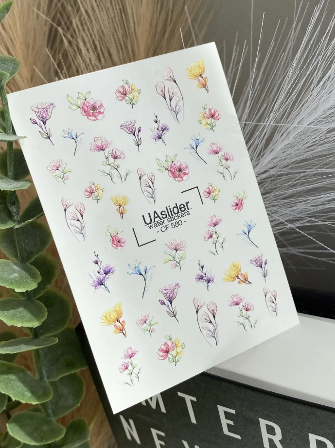 Slider-Design CF 580 | Wasser-Decals | Feine Linien & Moderne Akzente