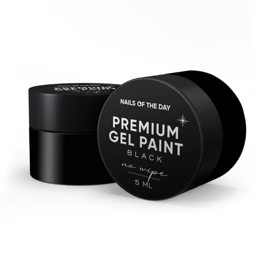 NAILSOFTHEDAY Premium gel paint Black no wipe, 5 ml