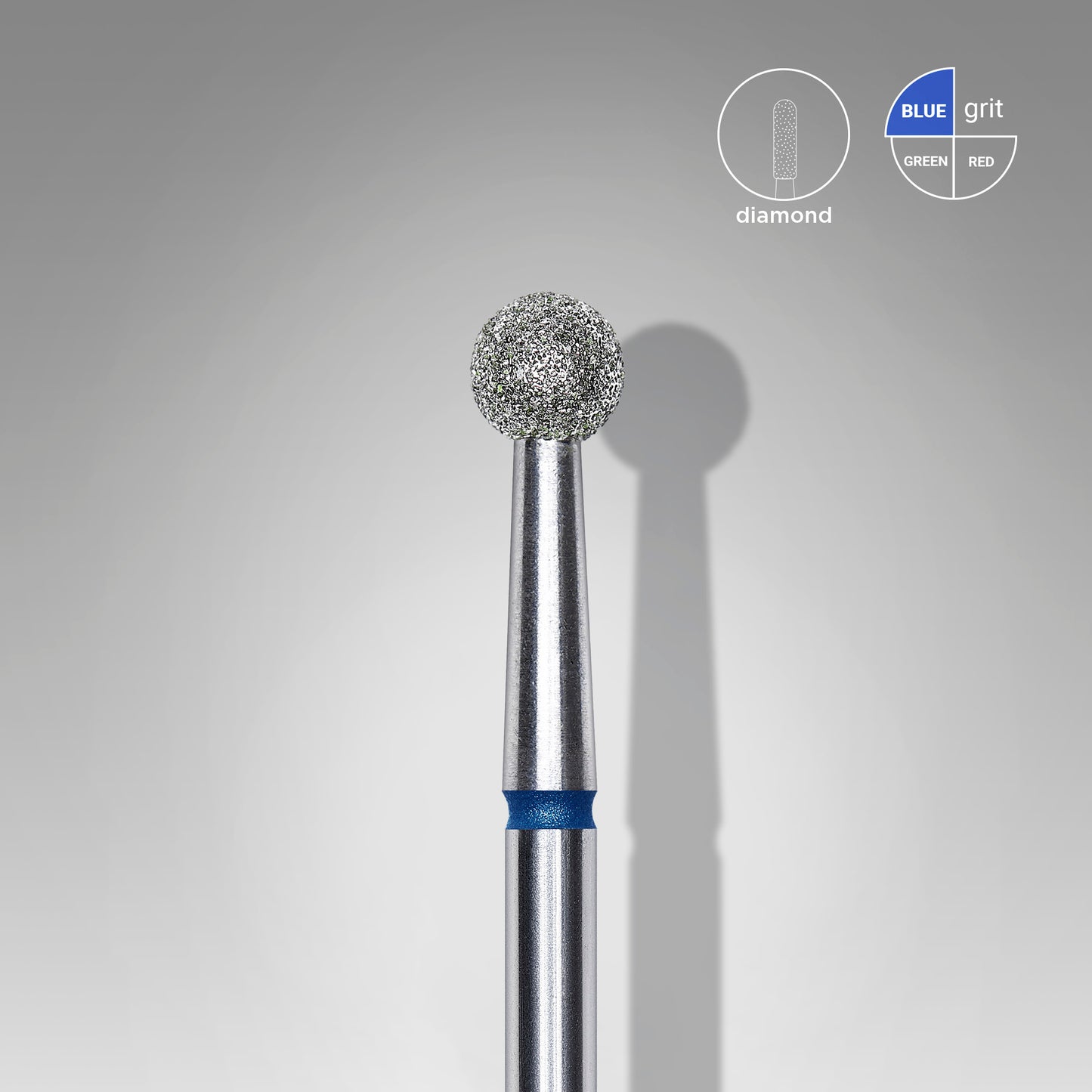 Diamantfräse "Kugel" blau, Durchmesser 4 mm