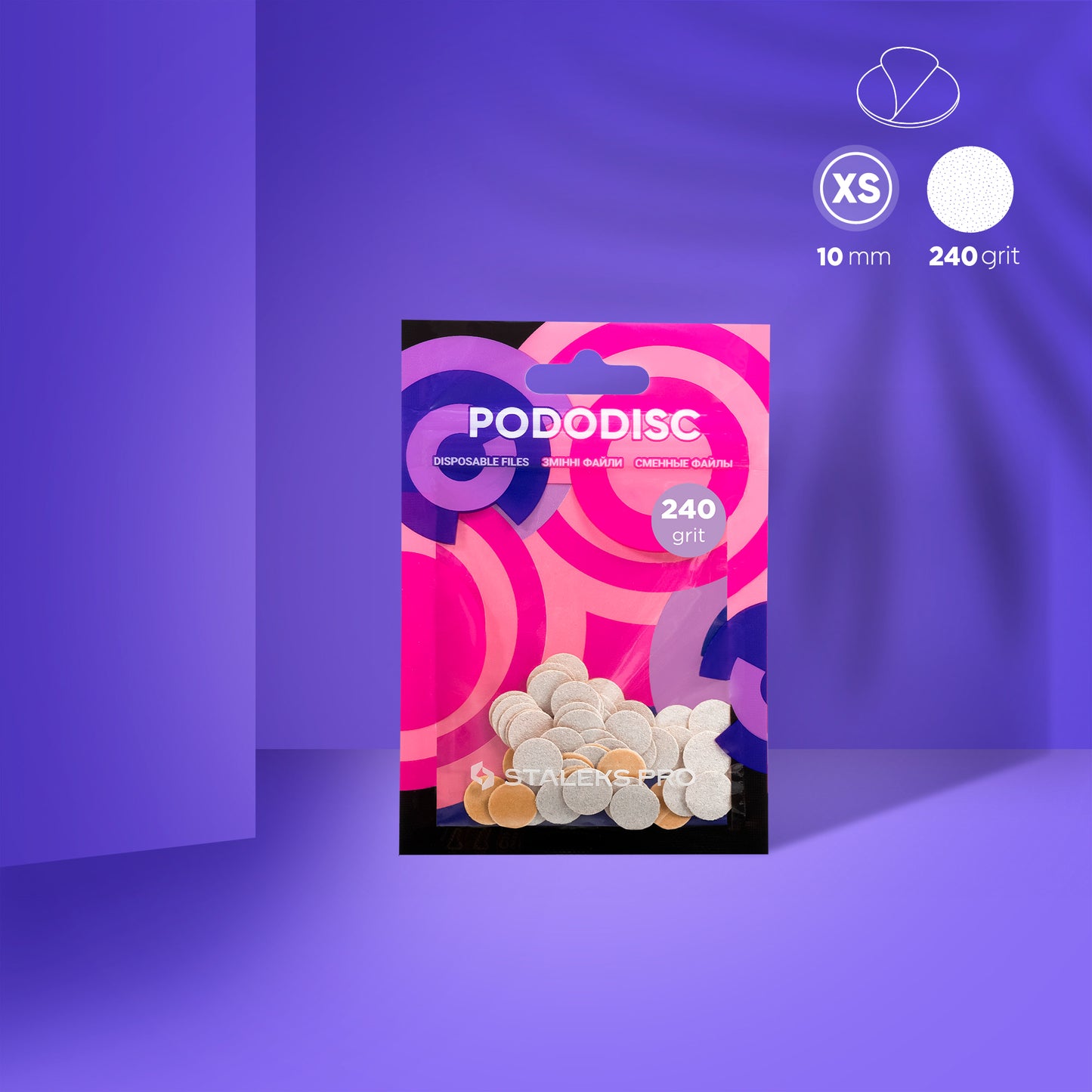 Ersatzfeilen für Pedikür-Scheibe PODODISC STALEKS PRO XS (50 Stück)