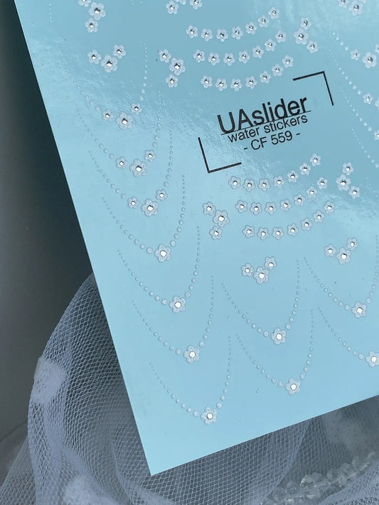 Slider-Design CF 559 | Wasser-Decals | Crystal Dots & Symmetric Lines