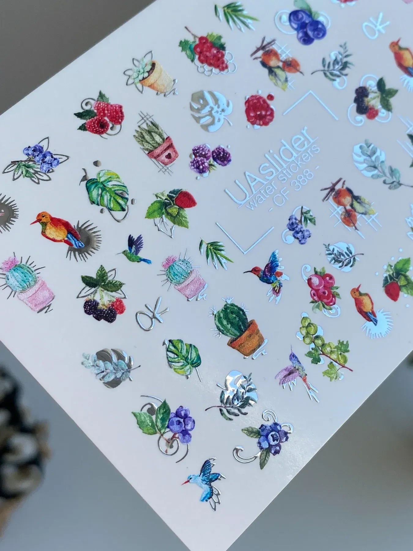 Slider-Design CF 388 | Wasser-Decals | Botanical & Birds
