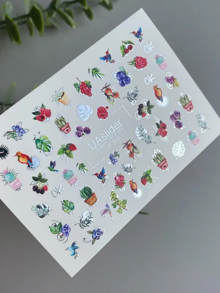 Slider-Design CF 388 | Wasser-Decals | Botanical & Birds