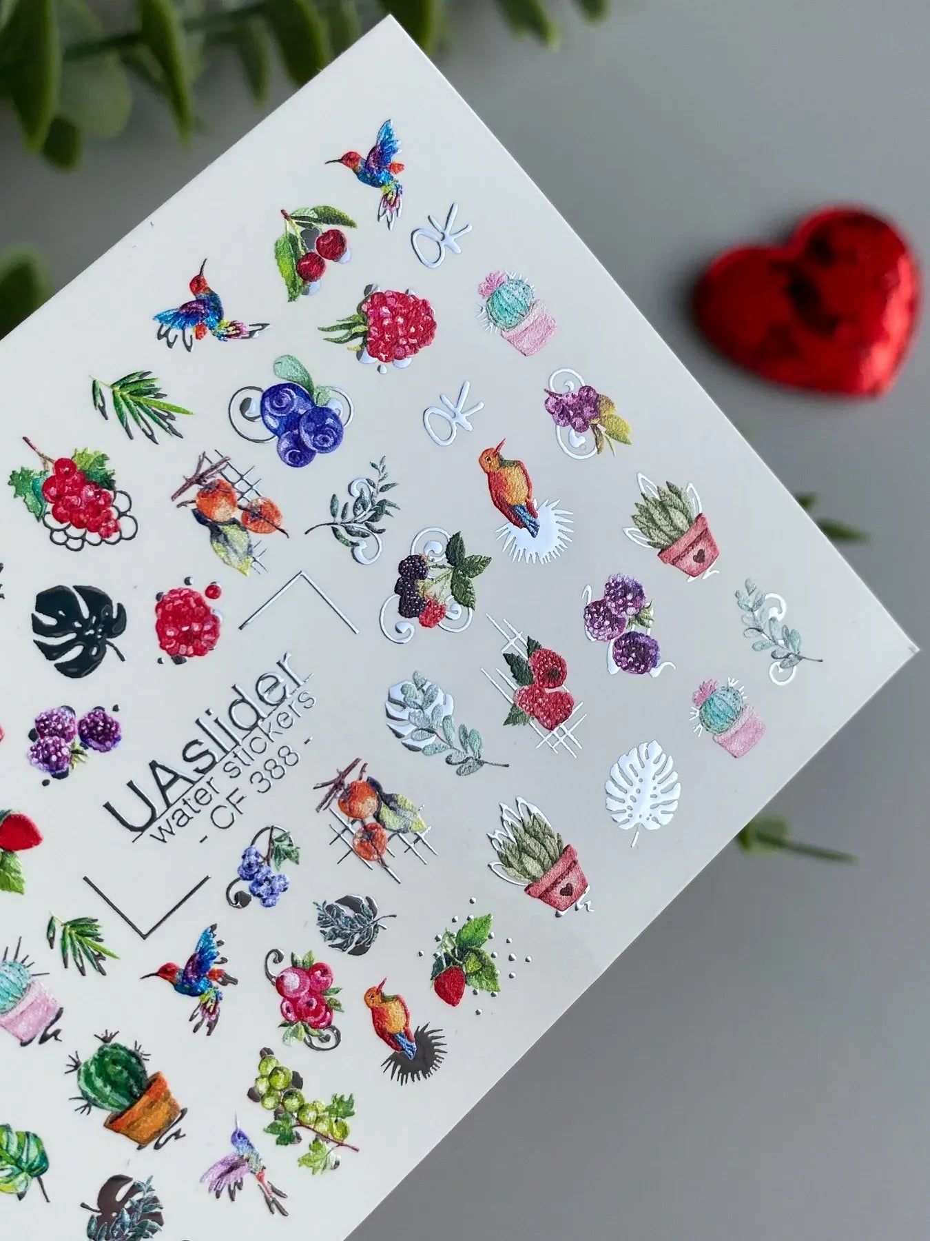 Slider-Design CF 388 | Wasser-Decals | Botanical & Birds