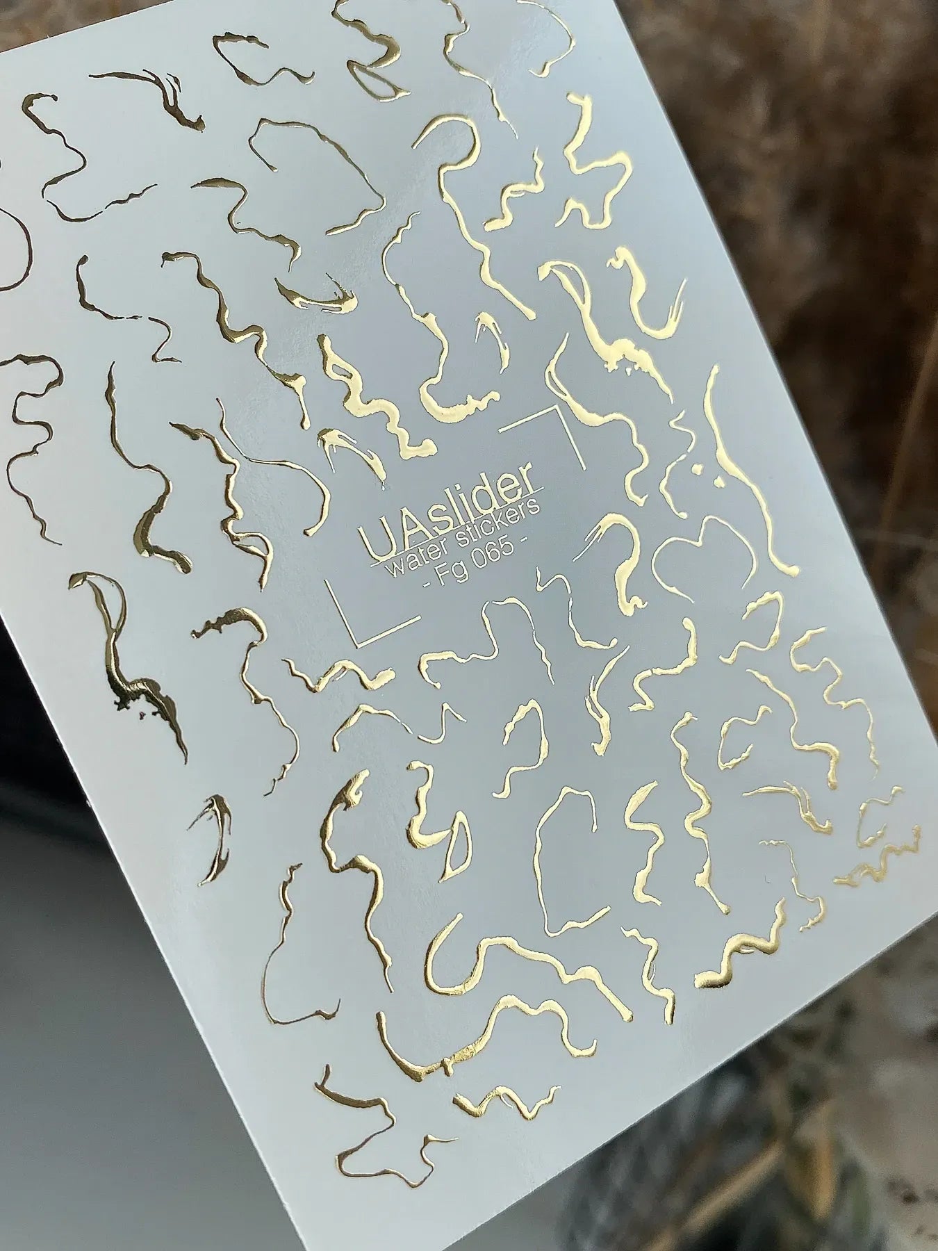 Slider-Design FG 065 | Wasser-Decals mit Goldfolie | Abstract Gold Lines